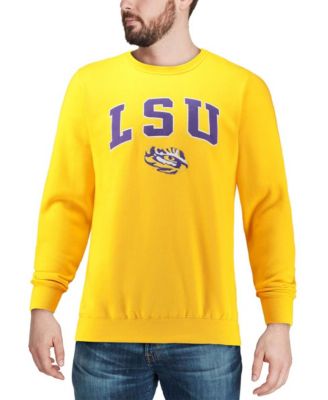 Men's LSU Tigers Arch & Logo Crew Neck Sweatshirt