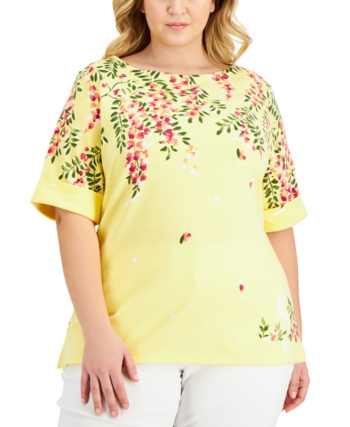 Macy's womens plus size karen scott tops sales