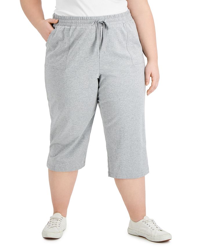 Karen Scott Plus Size French Terry Capri Pants, Created for Macy's