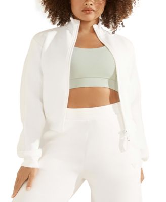 GUESS - Allie Logo-Striped Zippered Sweatshirt