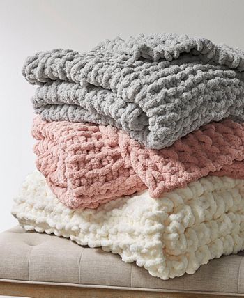 Madison park chunky new arrivals double knit throw