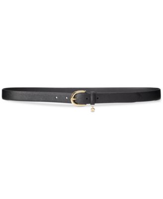 로렌 랄프로렌 Lauren Ralph Lauren Charm Crosshatch Leather Belt