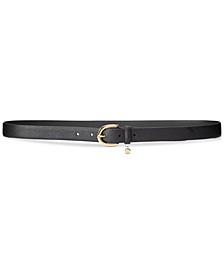 Charm Crosshatch Leather Belt
