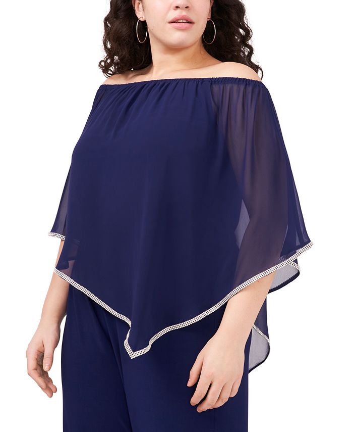 MSK Plus Size Overlay Jumpsuit & Reviews Dresses Plus Sizes Macy's