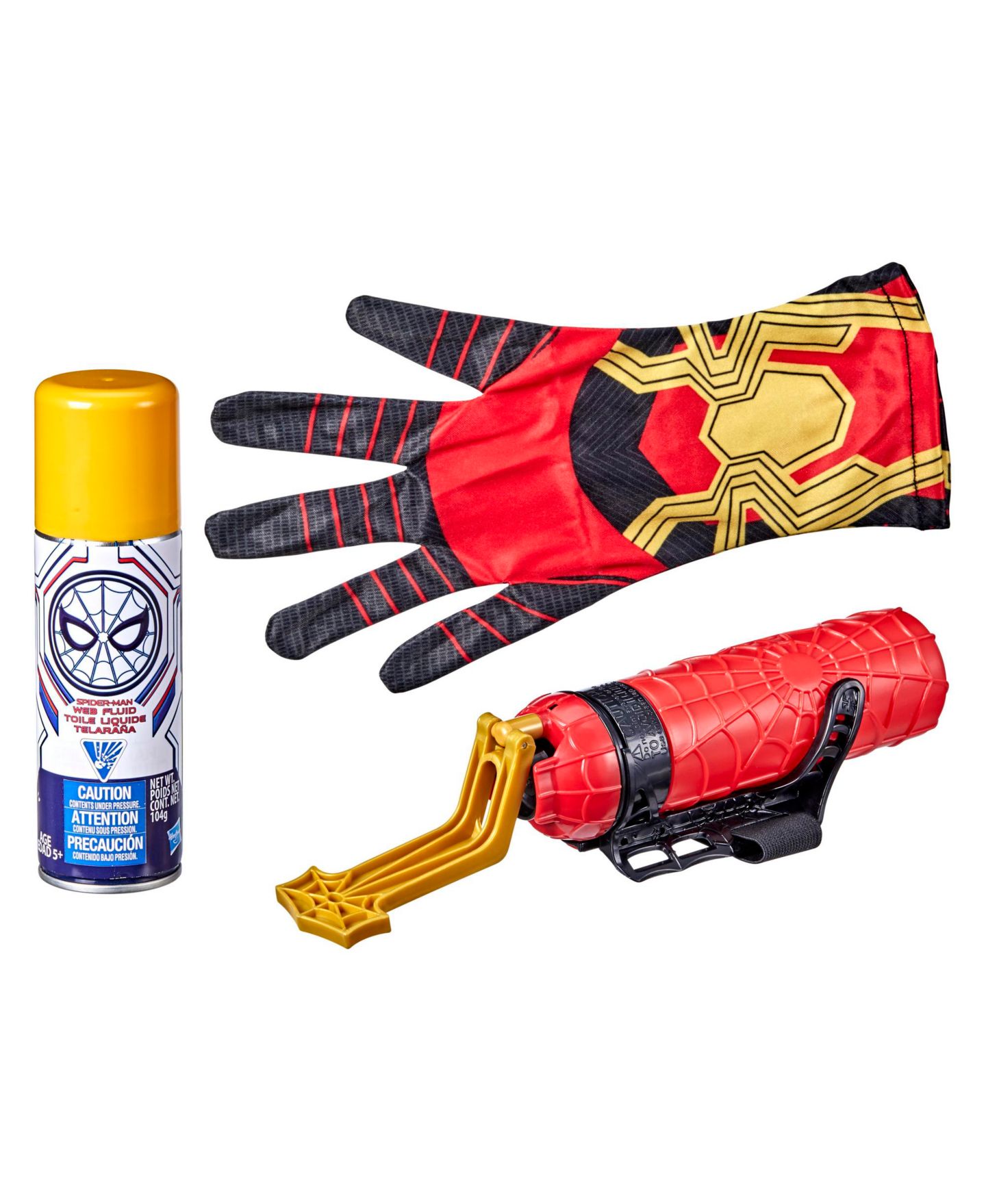 Детские игрушки Spider-Man No Way Home 2-in-1 3-Piece Web Slinger and Glove Set, Ages 5+ — фото 1