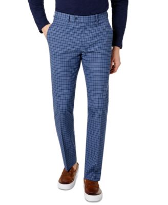 Bar III Men's Slim-Fit Blue-Check Dress Pants, Created for Macy's - Navy - Size 32x29
