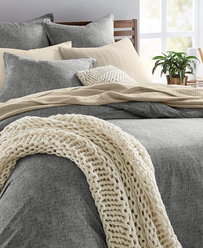 Oake 2Piece Printed Ethicot Twin Duvet Set, Created for Macys & Reviews Duvet Covers & Sets