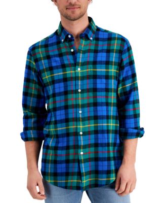 mens blue buffalo check shirt