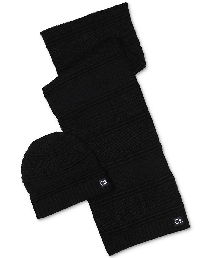 hanger Certificaat Schatting Calvin Klein Men's Mixed Stripe Scarf & Beanie Hat Gift Set & Reviews - Hats,  Gloves & Scarves - Men - Macy's