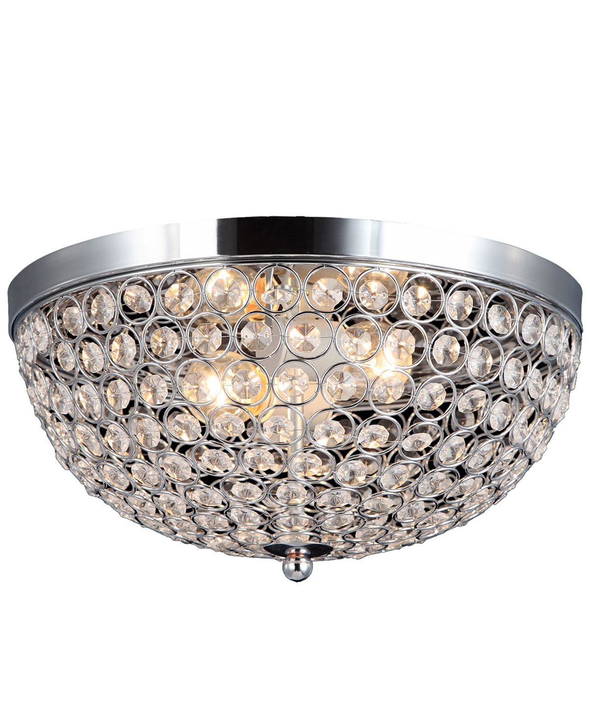 Lalia Home Crystal Glam 2 Light Ceiling Flush Mount In Gold