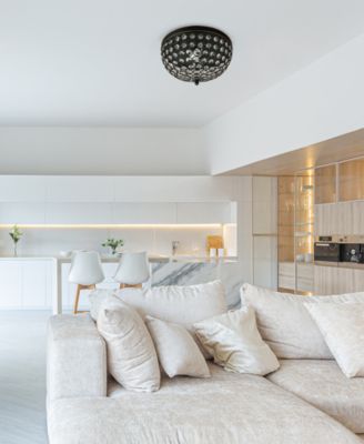 Crystal Glam 2 Light Ceiling Flush Mount