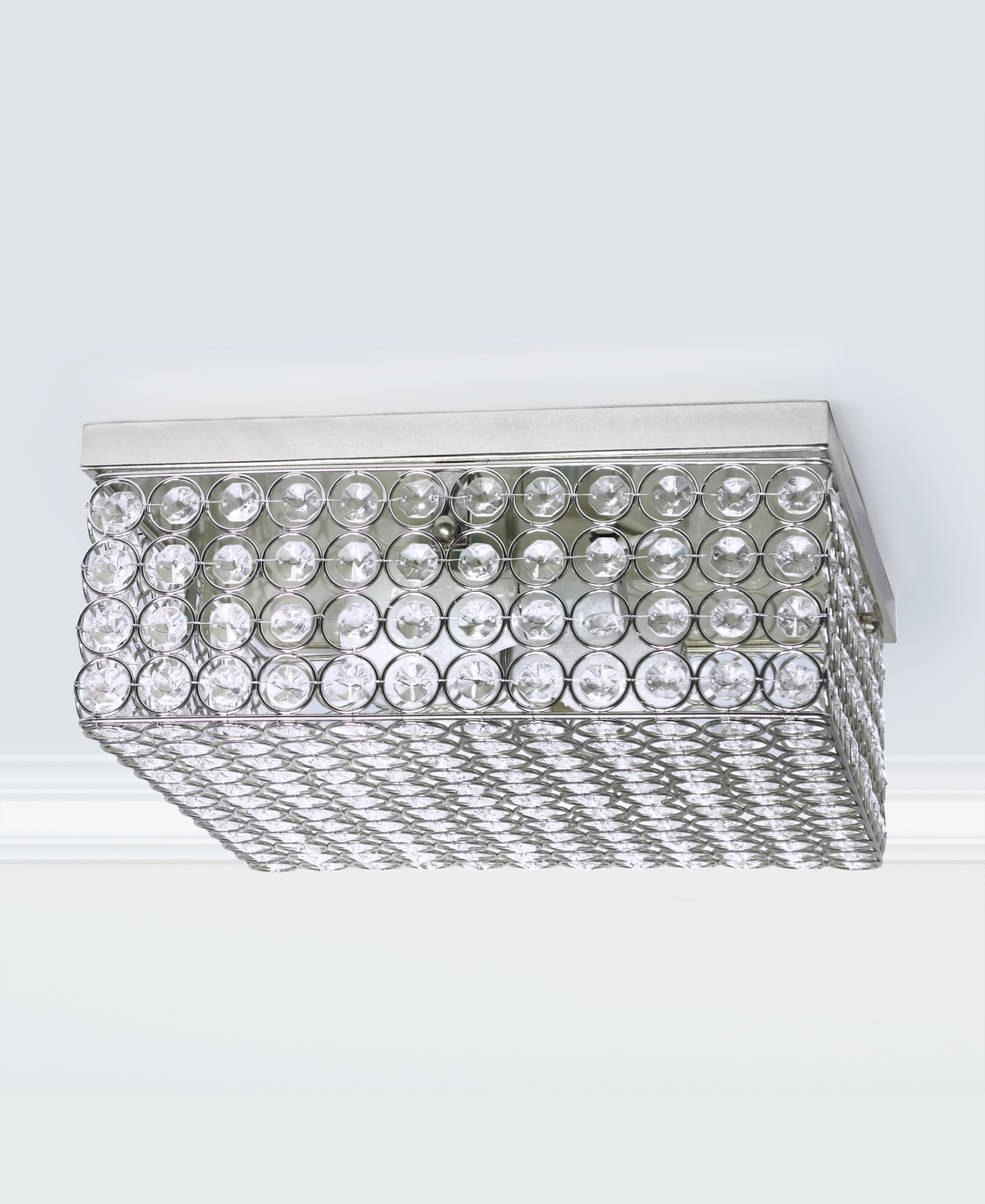 Lalia Home Glam 2 Light Square Flush Mount In Rose Gold