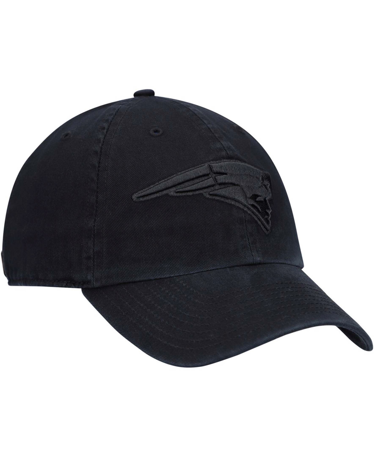 47 Brand Men's Black New England Patriots Team Tonal Clean Up Adjustable Hat In Black