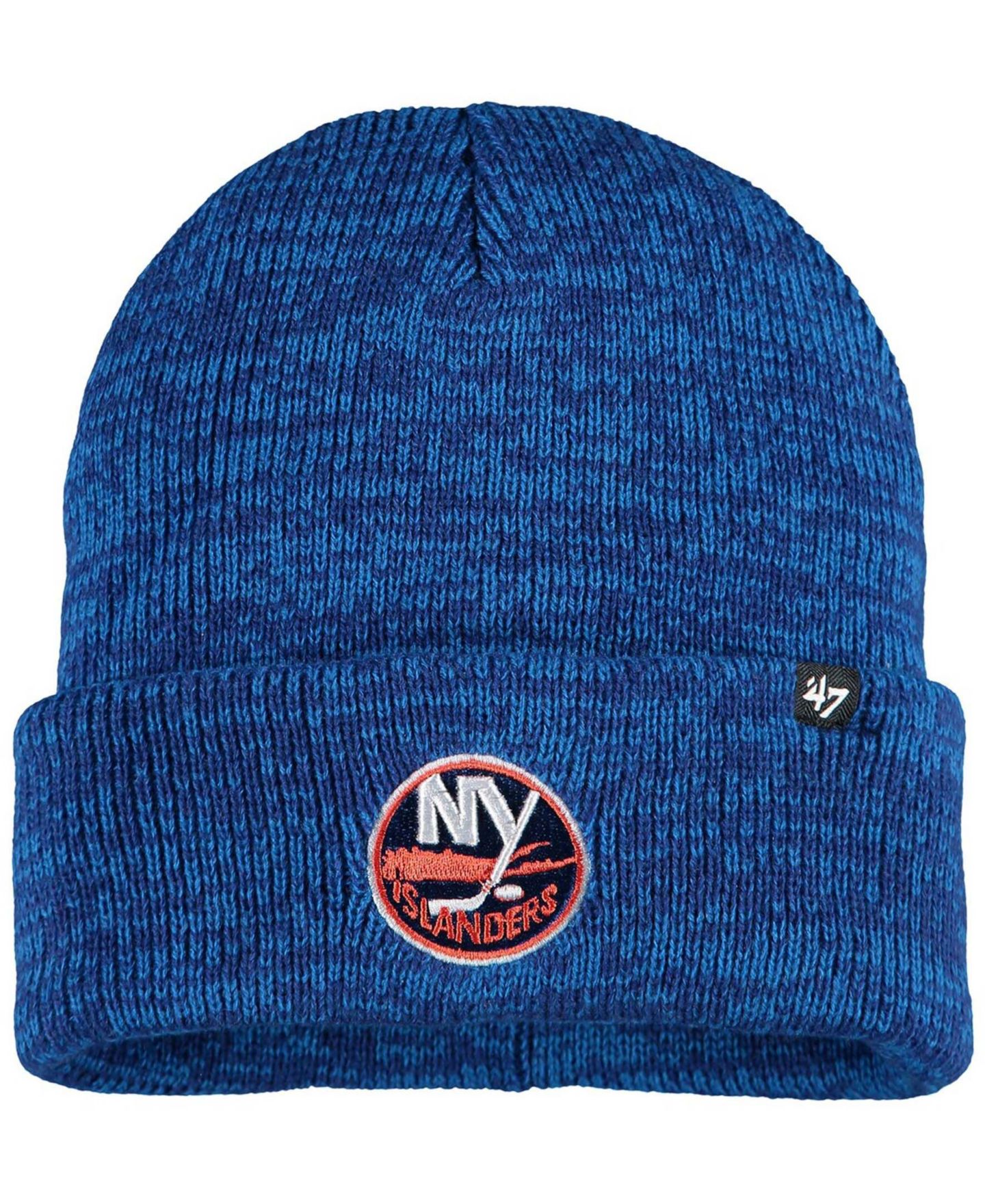 Мужская шапка '47 Brand Royal New York Islanders Brain Freeze Cuffed Knit Hat — фото 1