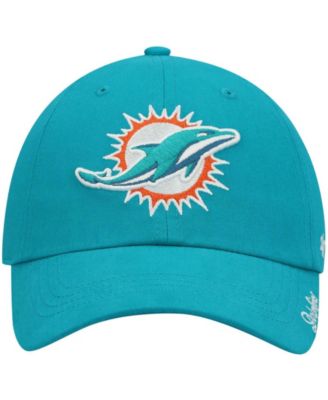 Women's Aqua Miami Dolphins Miata Clean Up Primary Adjustable Hat