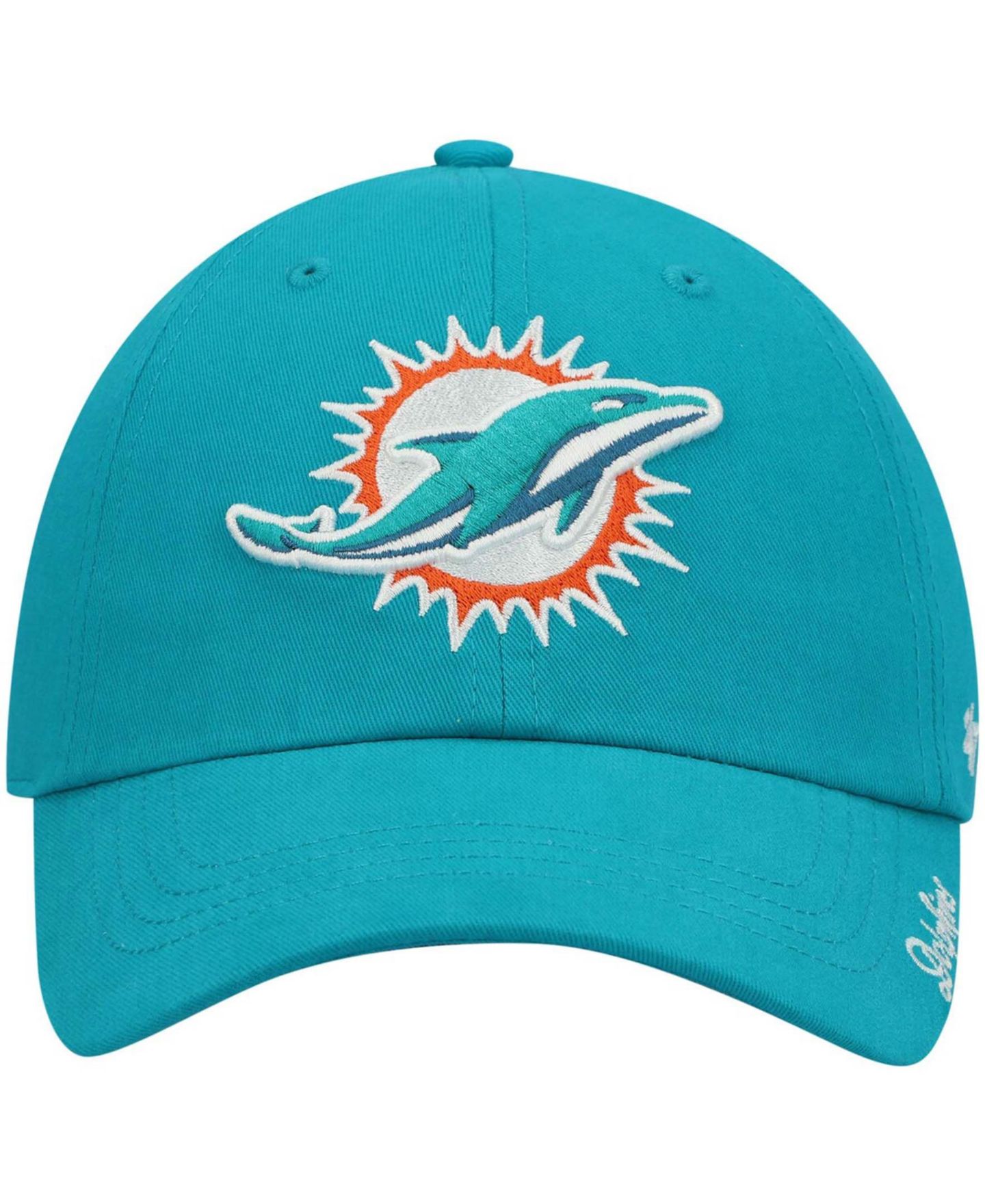 Женская кепка '47 Brand Aqua Miami Dolphins Miata Clean Up Primary Adjustable Hat — фото 3