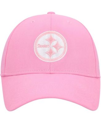 Big Girls Pink Pittsburgh Steelers Rose MVP Adjustable Hat