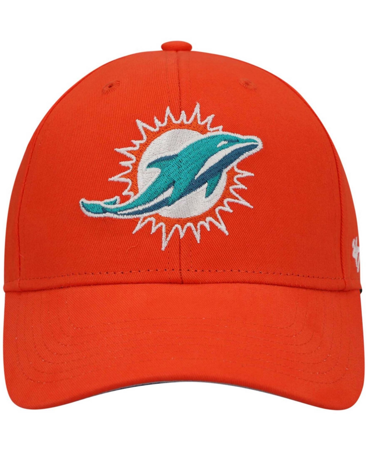 47 Brand Boys Orange Miami Dolphins Basic Secondary Mvp Adjustable Hat In Orange