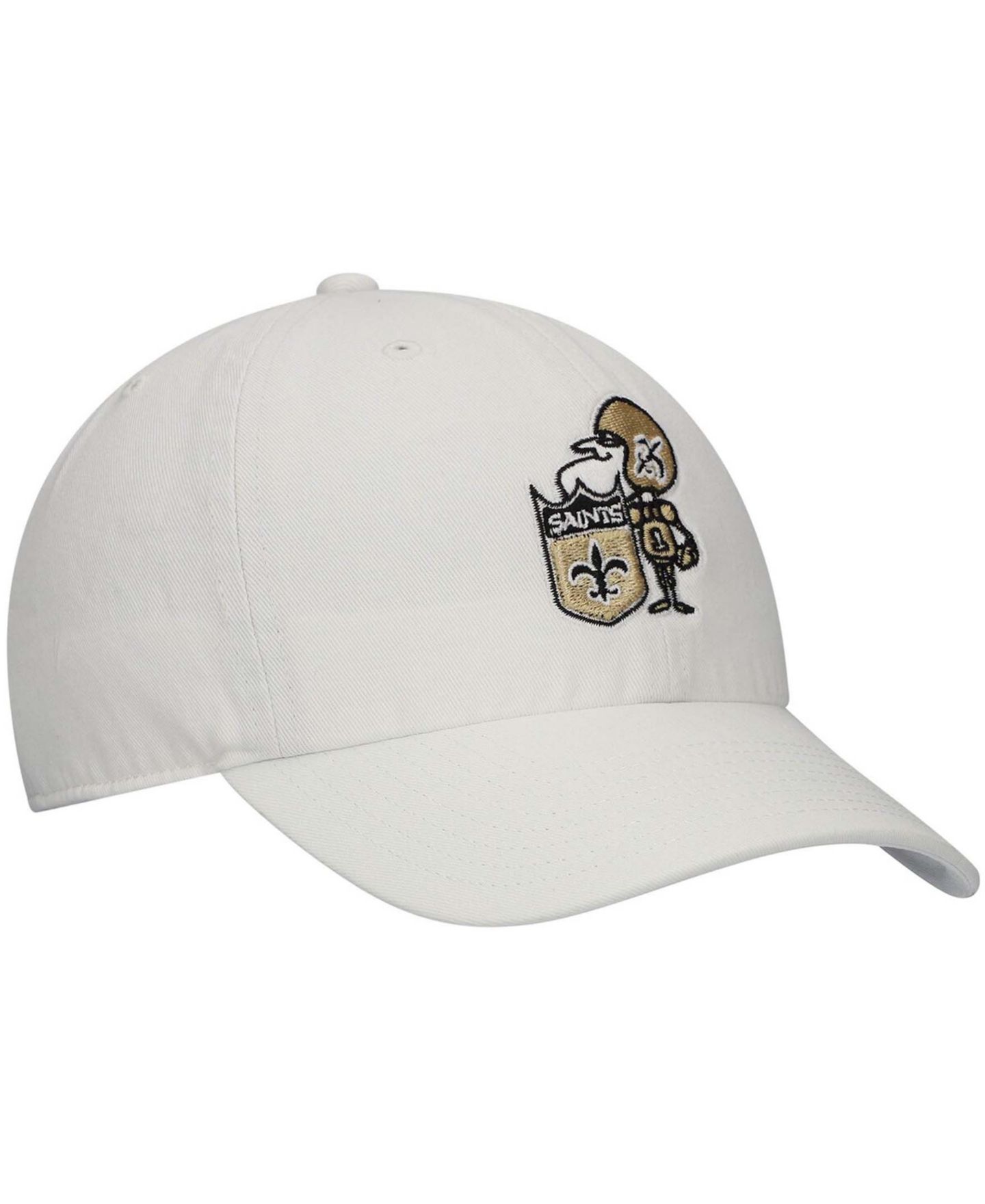 Мужская кепка '47 Brand White New Orleans Saints Clean Up Legacy Adjustable Hat — фото 4