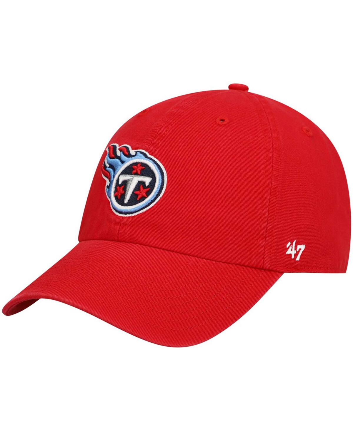 47 Brand Men's Red Tennessee Titans Clean Up Alternate Adjustable Hat