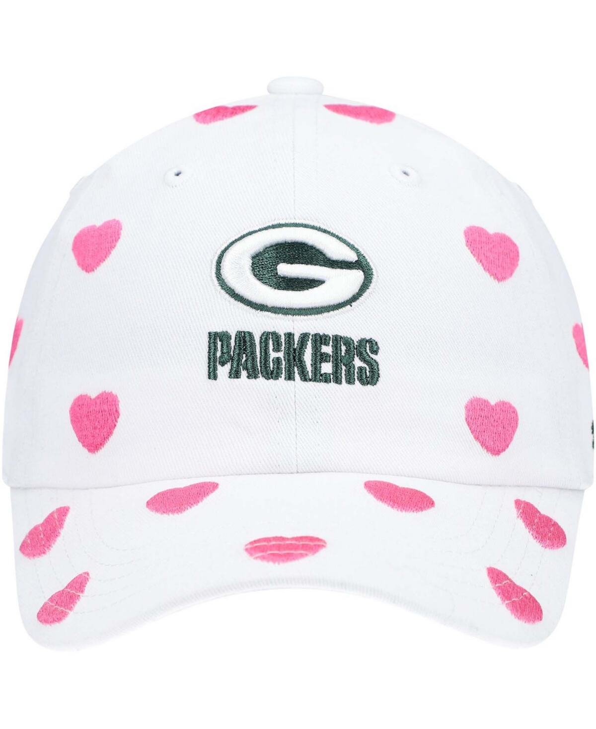 Shop 47 Brand Little Girls White Green Bay Packers Surprise Clean Up Adjustable Hat