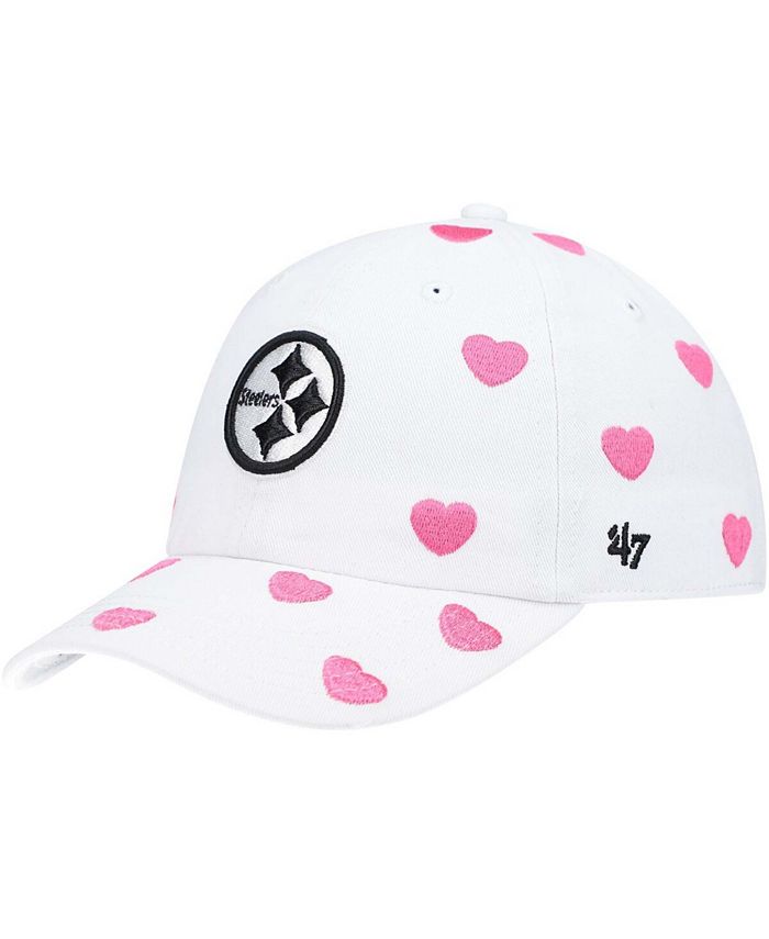 47 Brand Little Girls White Pittsburgh Steelers Surprise Clean Up  Adjustable Hat - Macy's