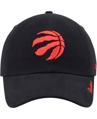 Women's Black Toronto Raptors Miata Clean Up Logo Adjustable Hat