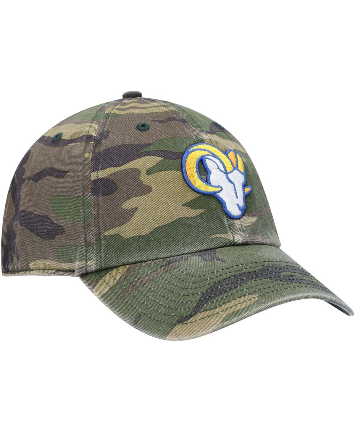 Men'sLos Angeles Rams Woodland Clean Up Adjustable Hat - Camo
