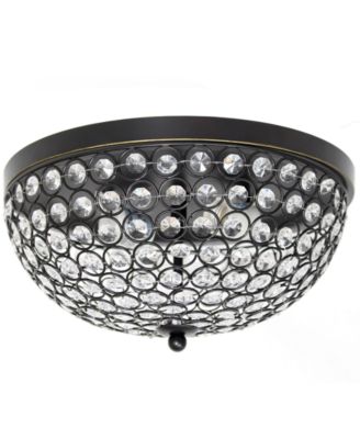 Crystal Glam 2 Light Ceiling Flush Mount