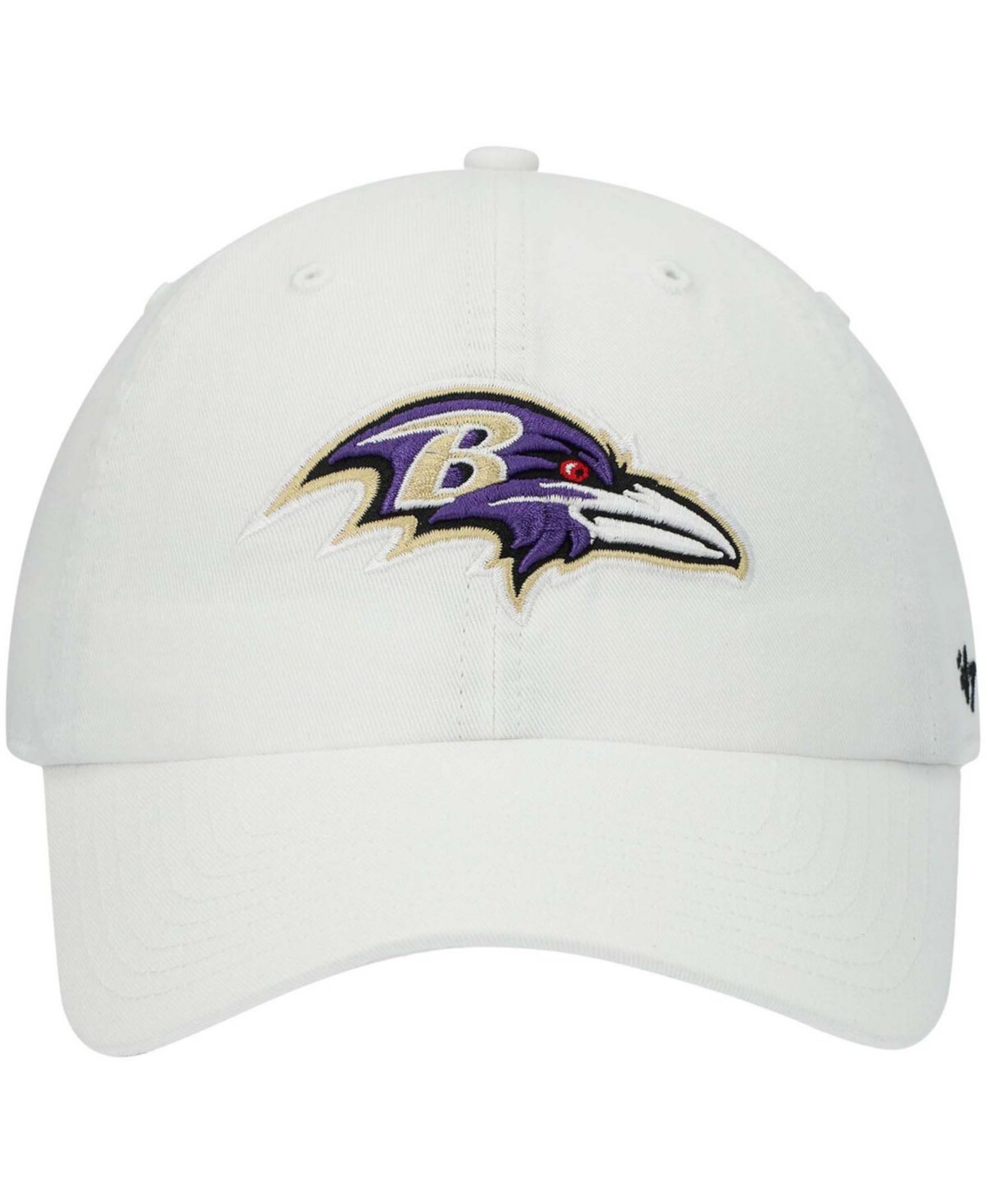 Мужская кепка '47 Brand White Baltimore Ravens Clean Up Adjustable Hat — фото 3