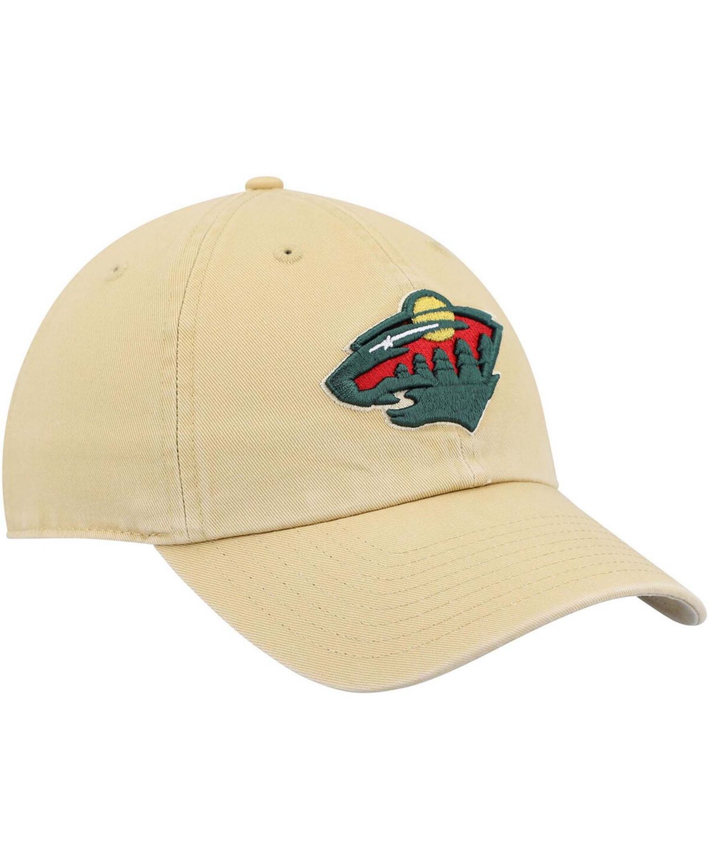 Мужская кепка '47 Brand Gold Minnesota Wild Clean Up Adjustable Hat — фото 4