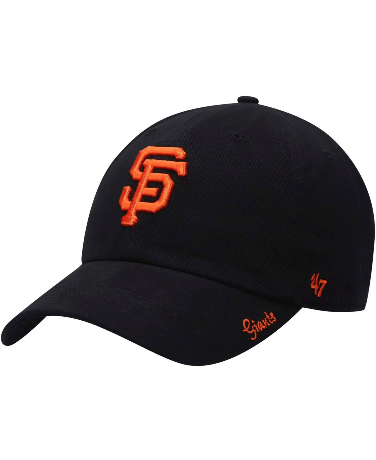 Женская кепка '47 Brand Black San Francisco Giants Team Miata Clean Up Adjustable Hat — фото 1