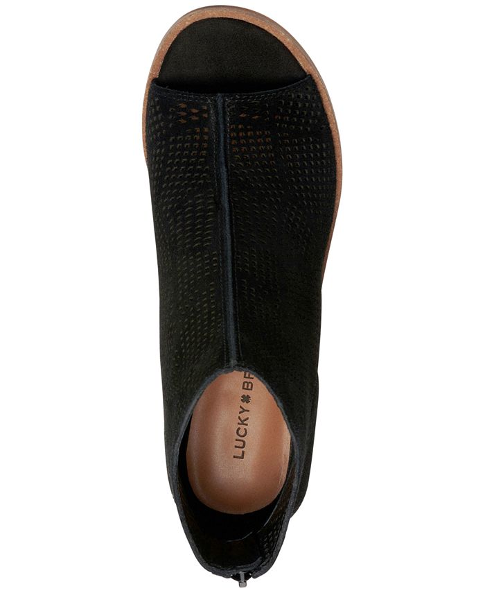 lucky open toe booties