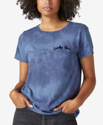 Lucky You Embroidered Graphic T-Shirt 