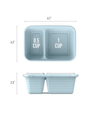 Prep 2-Compartment Snack Container Set, 20 Pieces