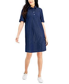 Women's Solid Chambray Dress, Created for Macy's