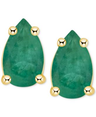 Tanzanite Pear-Shape Stud Earrings (3/8 ct. t.w.) in 14k Gold (Also in Emerald, Ruby & Sapphire)