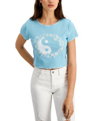 Love Tribe - Juniors' Yin Yang Graphic-Print T-Shirt