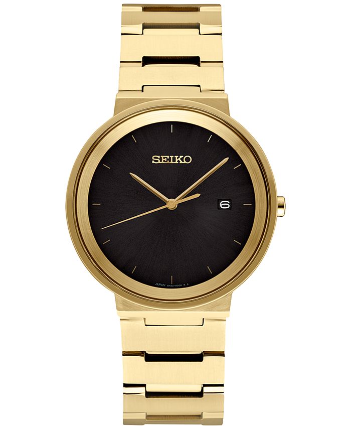 Seiko Men's Essentials Gold-Tone Stainless Steel Bracelet Watch 41mm &  Reviews - All Watches - Jewelry & Watches - Macy's
