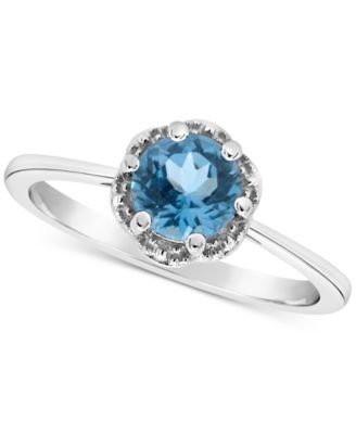 Rhodolite Garnet Six Prong Ring (1 ct. t.w.) in Sterling Silver (Also in Citrine, Blue Topaz, Peridot, Amethyst, & White Topaz)