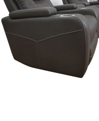 Jabarr 5-Pc. Beyond Leather Theater Seating with 2 Consoles, Created for Macy's