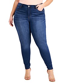 Trendy Plus Size Mid Rise Infinite Stretch Dawson Super-Skinny Jeans