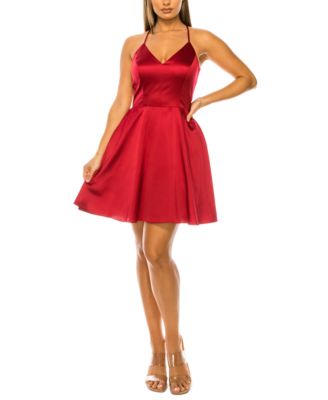 satin skater dress