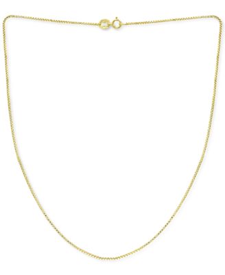 Box Link 24" Chain Necklace in 18k Gold-Plated Sterling Silver, Created for Macy's