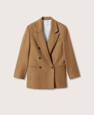 camel blazer wool