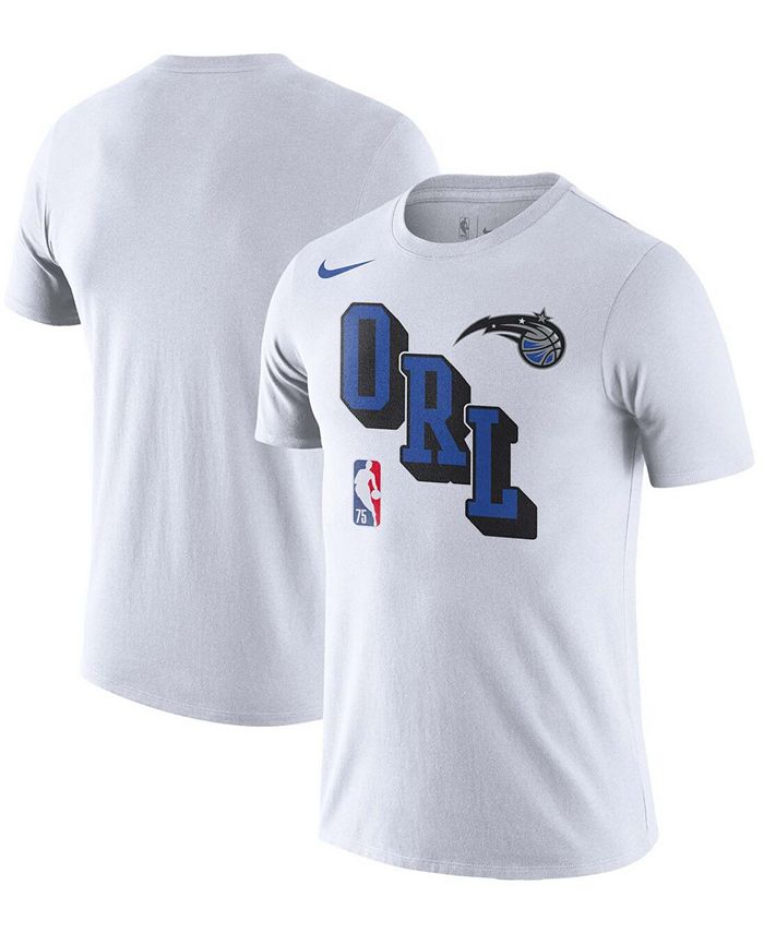 Nike Men's White Orlando Magic Courtside Performance Block T-shirt - Macy's