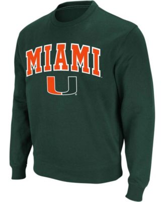 Men's Miami Hurricanes Arch & Logo Crew Neck Sweatshirt