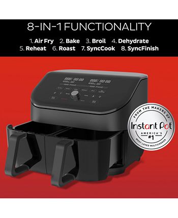 Instant - 8qt Vortex Plus Dual Basket Air Fryer - Black