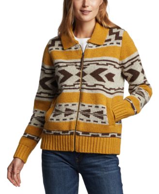 Pendleton - Women's Wool Graphic Shetland Zip Sweater