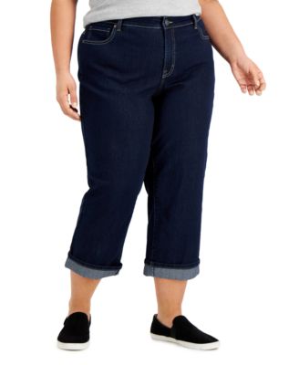 plus size jean capris